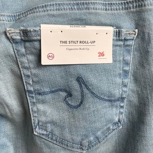 NWT AG The Stilt Roll Up Cigarette Jeans Sz 26